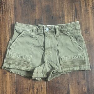 Hollister Olive High Waist Shorts W 27